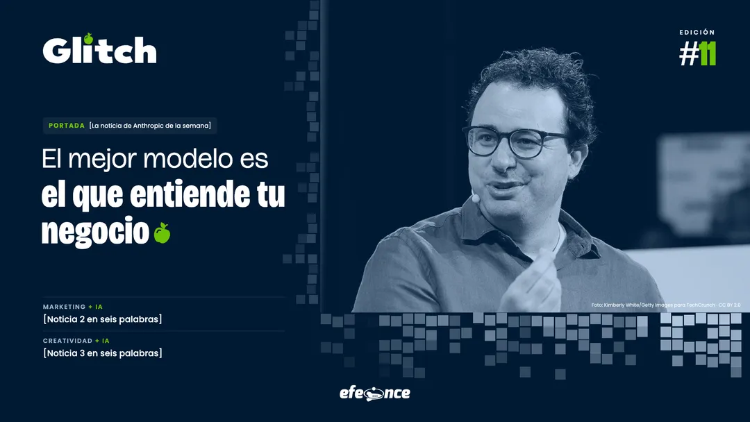 Banner horizontal de Glitch con la foto de la noticia a la derecha y el titular a la izquierda.