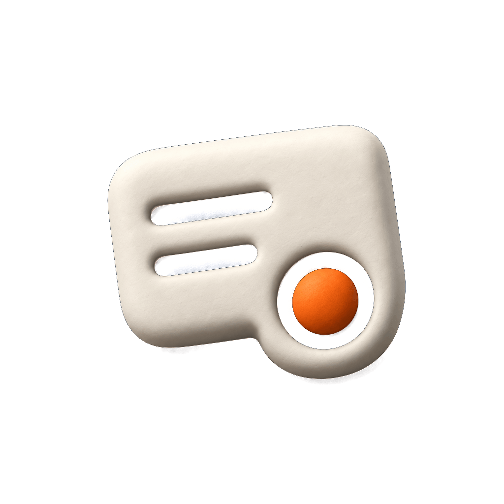 Prompt en volumen: arcilla mate con la esfera naranja