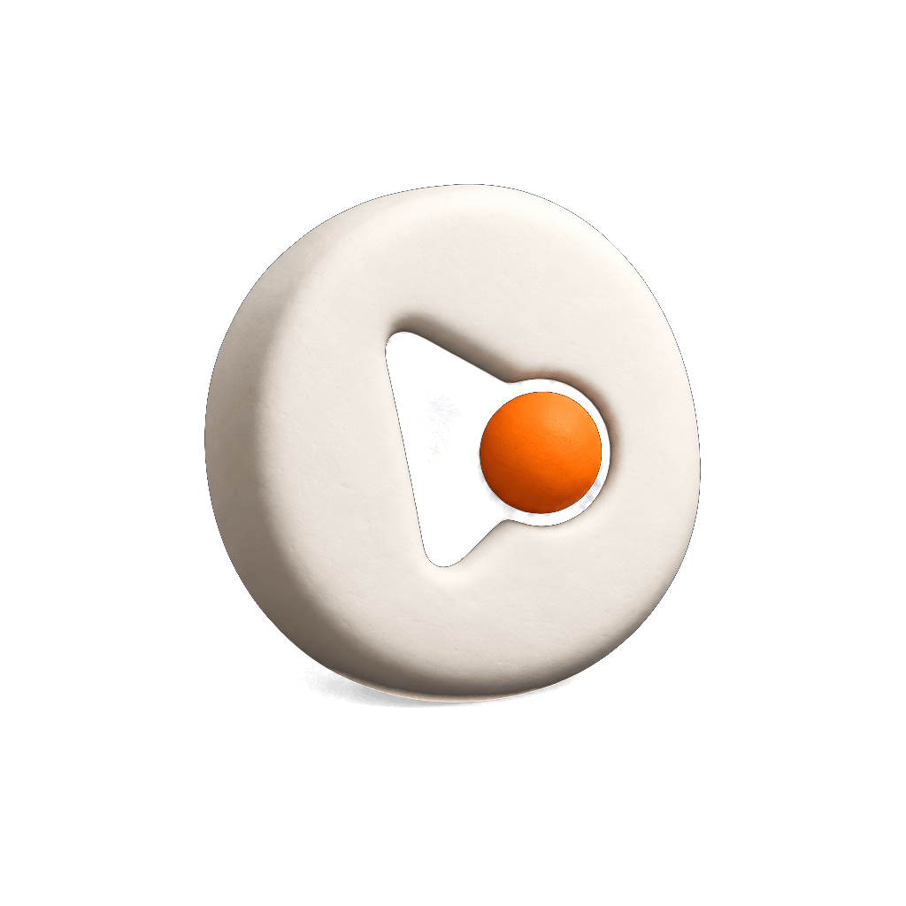 Reproducir en volumen: arcilla mate con la esfera naranja