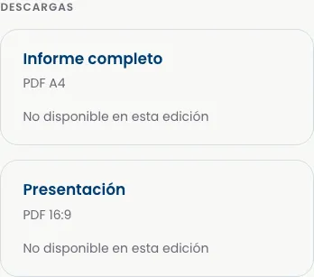 Informe live en móvil: Descarga no disponible. Lo que todavía no existe dice «no disponible»; sin botones muertos.