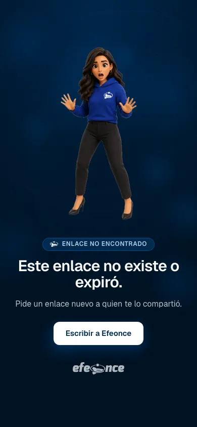 Informe live en móvil: Estado 404. Enlace desconocido o vencido.