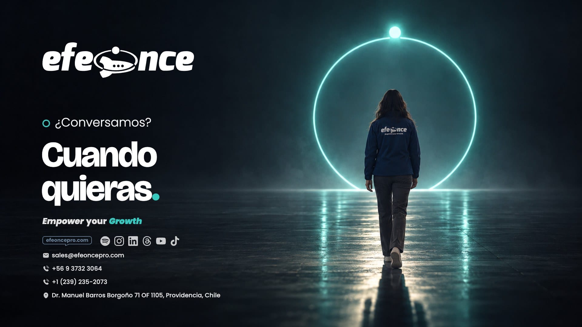 Referencia aprobada: Contraportada de brochure · Nexa camina hacia la órbita · «¿Conversamos? Cuando quieras.»