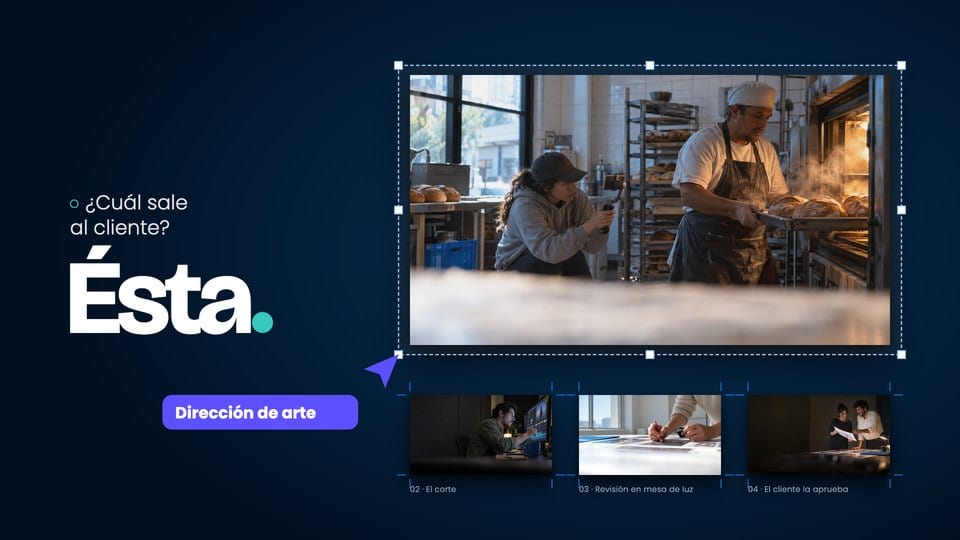 Referencia aprobada: Varias fotos · hoja de contactos con profundidad
