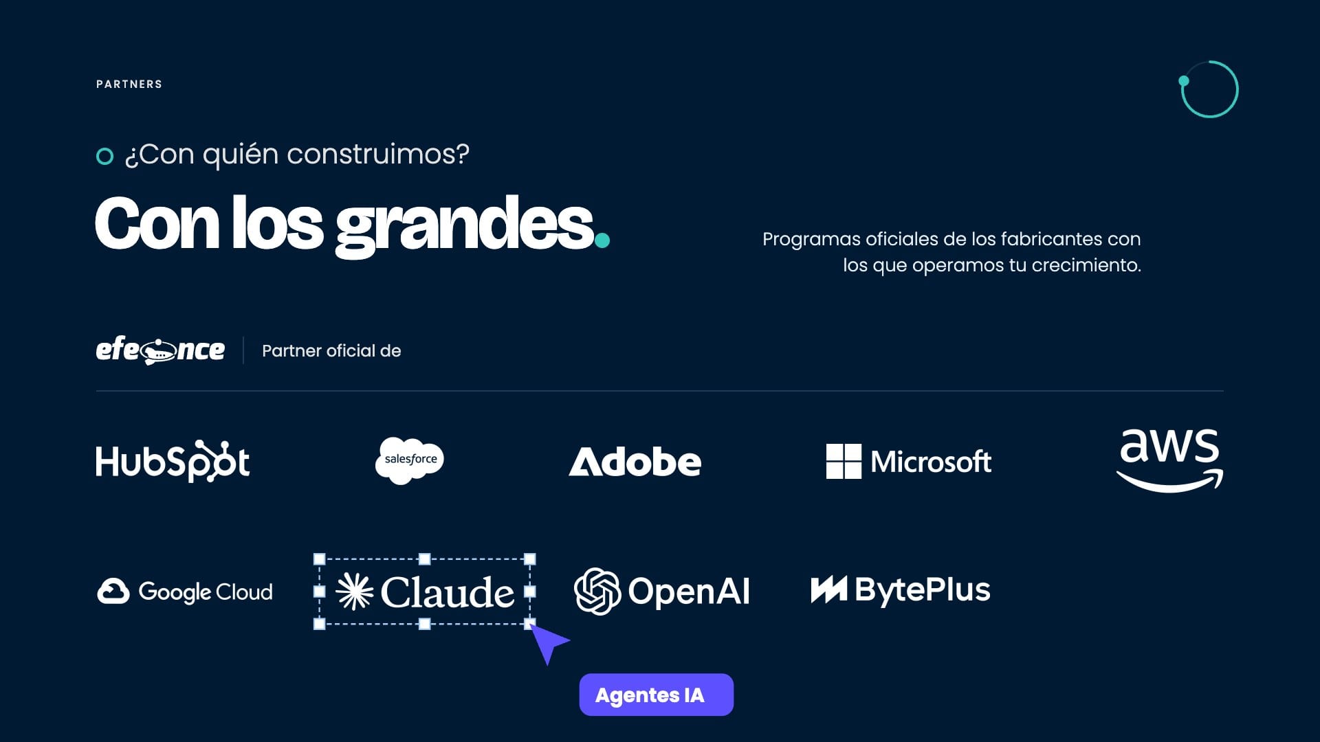 Referencia aprobada: Nuestros partners · los nueve programas que se pueden declarar