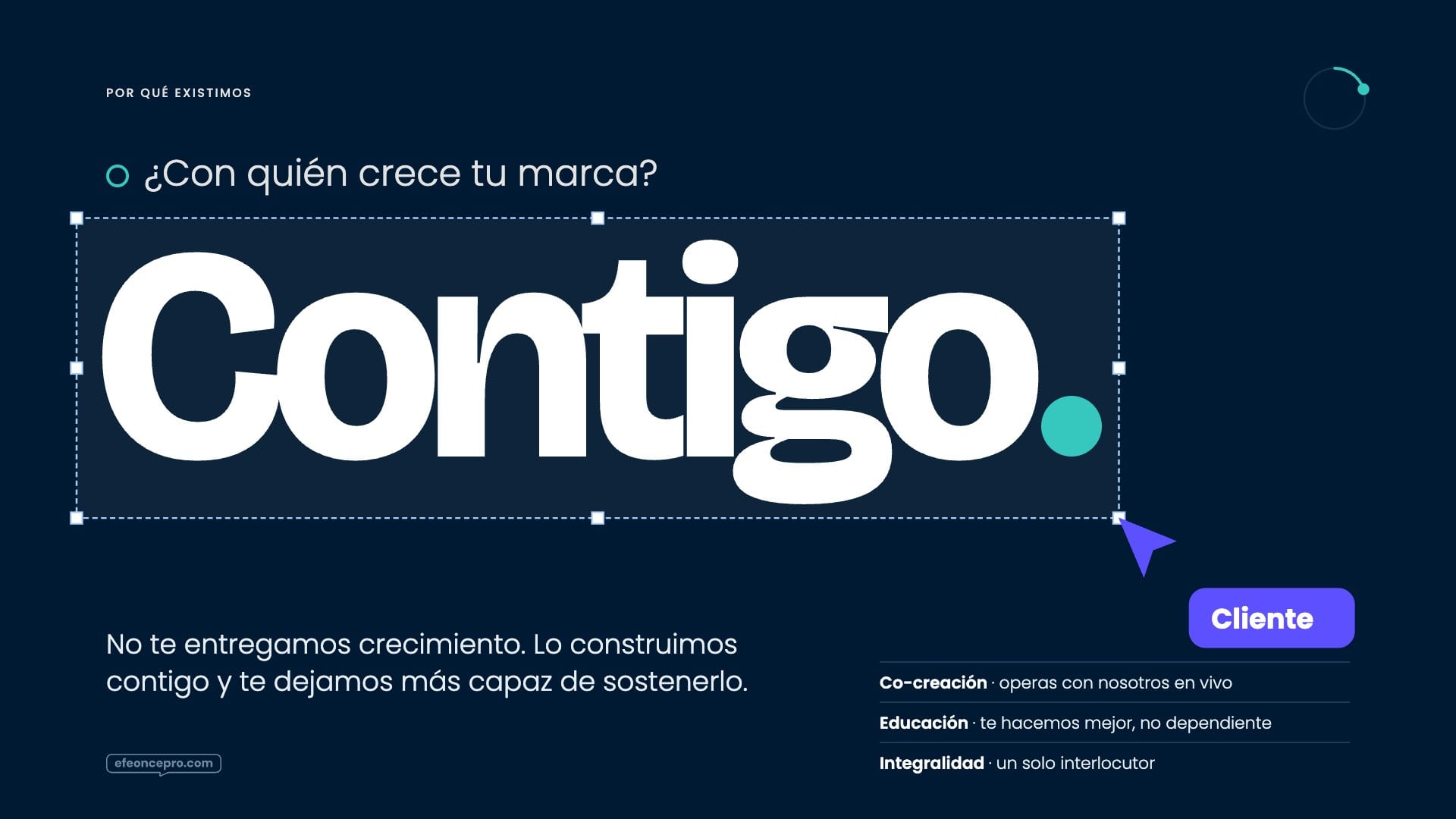 Referencia aprobada: Texto · el porqué, dicho en una palabra gigante