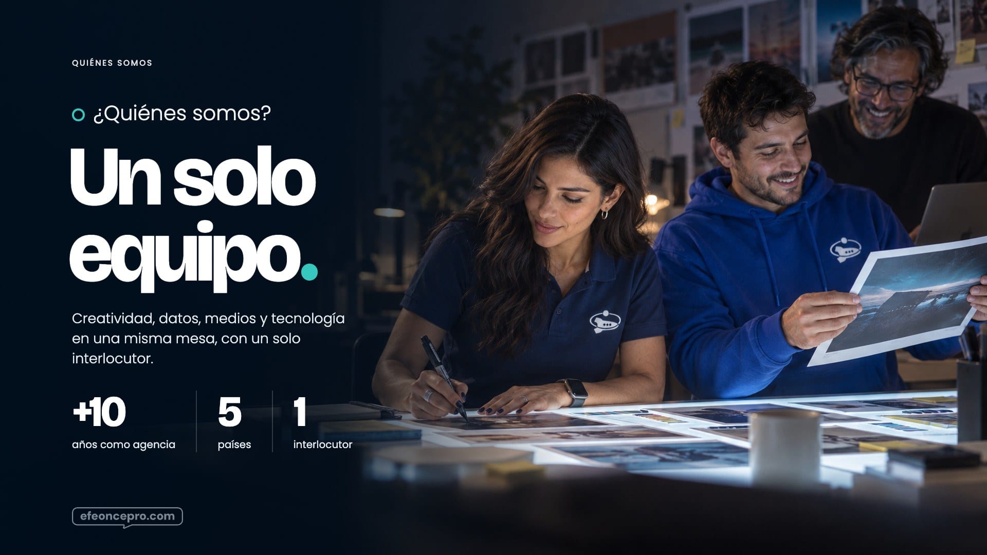 Referencia aprobada: Sección de cine · quiénes somos («¿Quiénes somos? Un solo equipo.»)