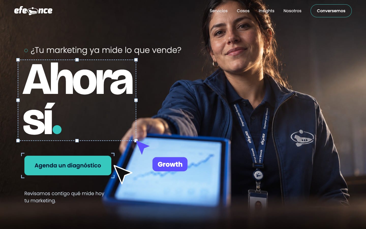 Web · C · uniforme + la tableta viene hacia ti